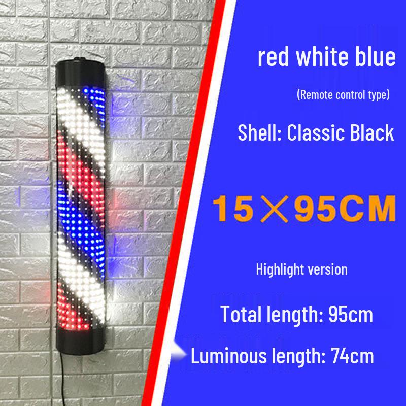 Wall-Mounted Waterproof LED Rotating Barber Shop Light Box