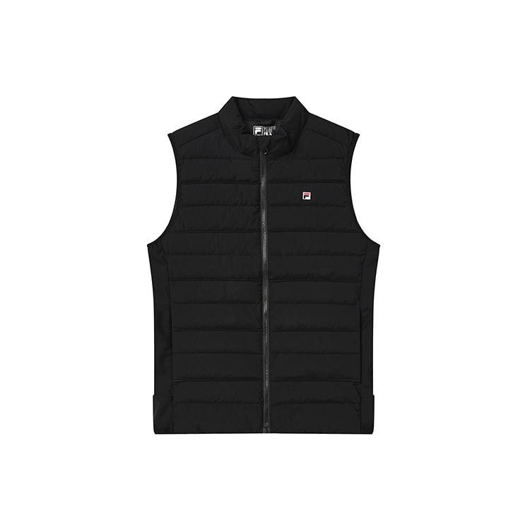 FILA Down Vests Men s Jet Black Stand Collar Moderate Other F11M248912F-BK M