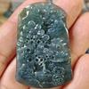 Landscape Formal Jadeite Pendant Carving for Men and Women - Natural A Grade