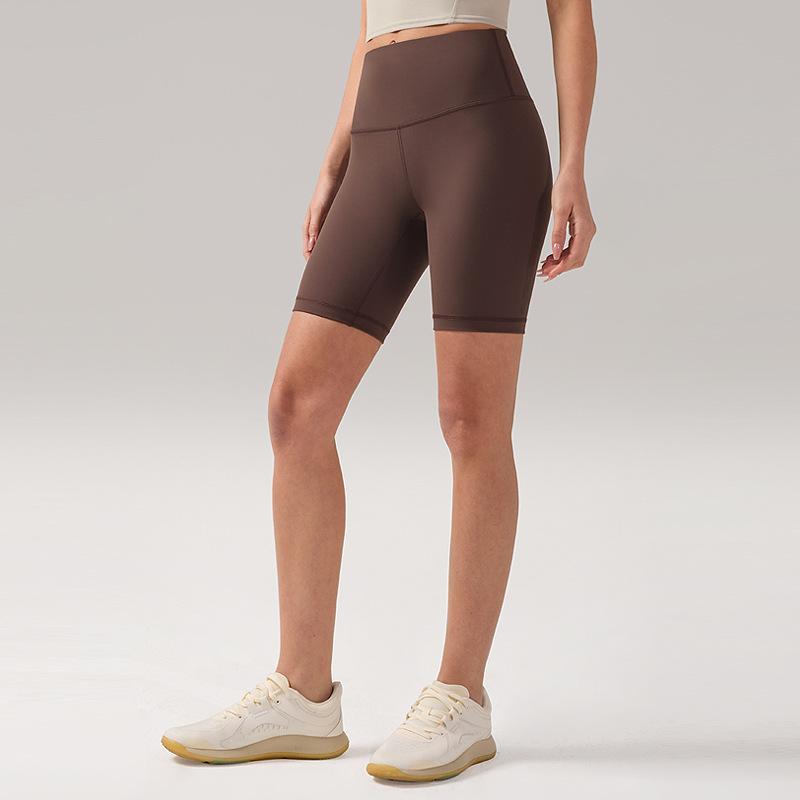 

Sports shorts nude yoga five-point pants women s sports high-waisted tight shorts wick-sucking 8 polished hip-lifting cycling pants 4/S