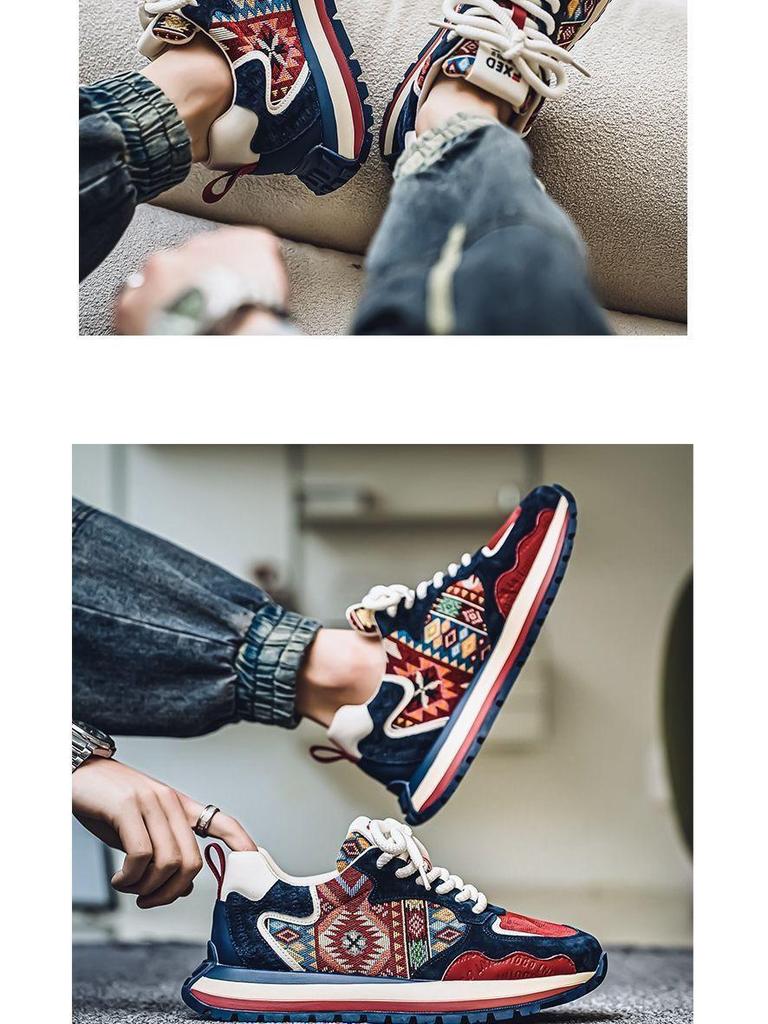 Herren Atmungsaktive Trendige Sneaker mit Dicker Sohle - Vielseitige Lässige Laufschuhe