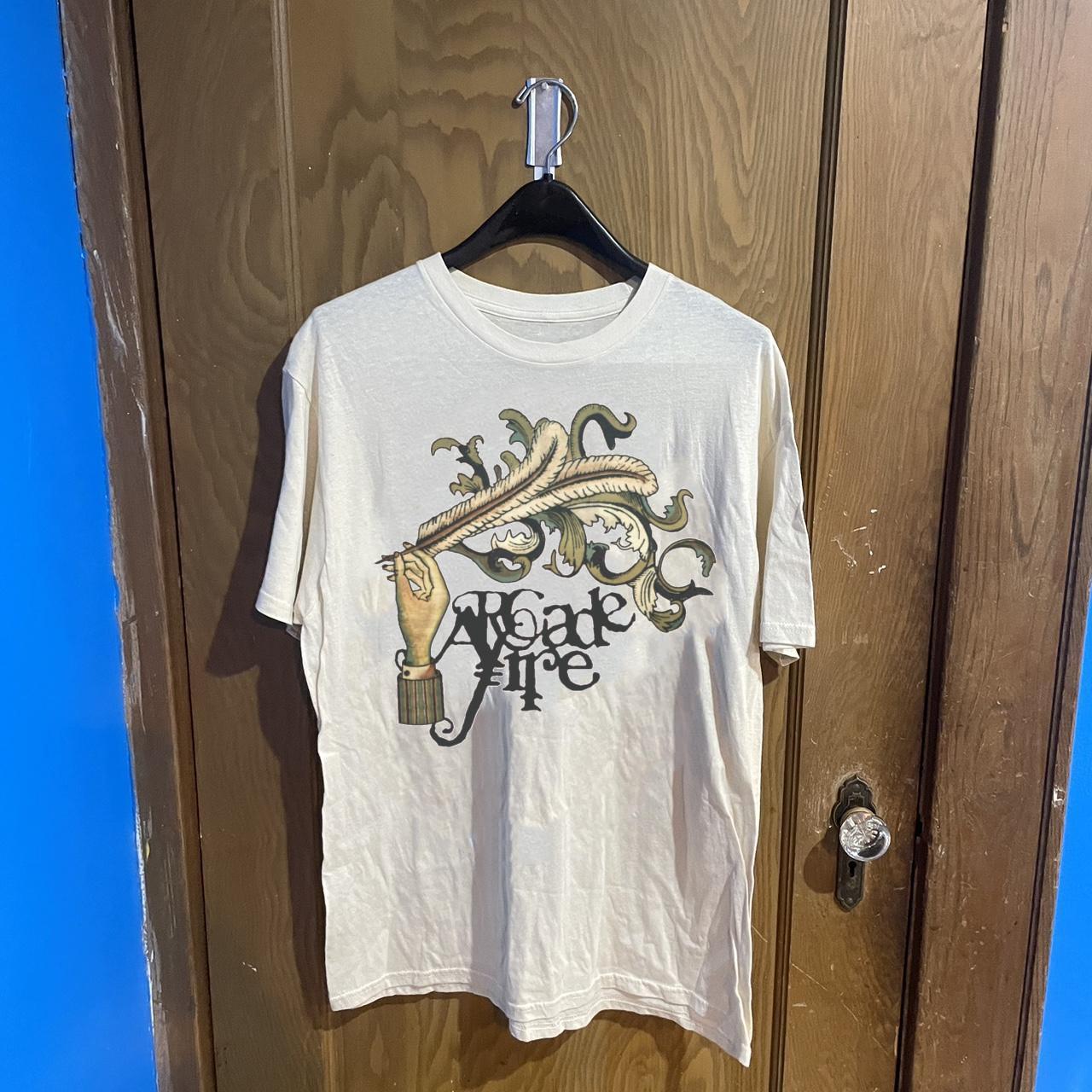 Vintage Arcade Fire White Color Heavy Cotton Size S-4XL Shirt KK301 S