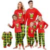 Family Matching Pajama Set with Printed Long Sleeve Top and Pants for All Ages