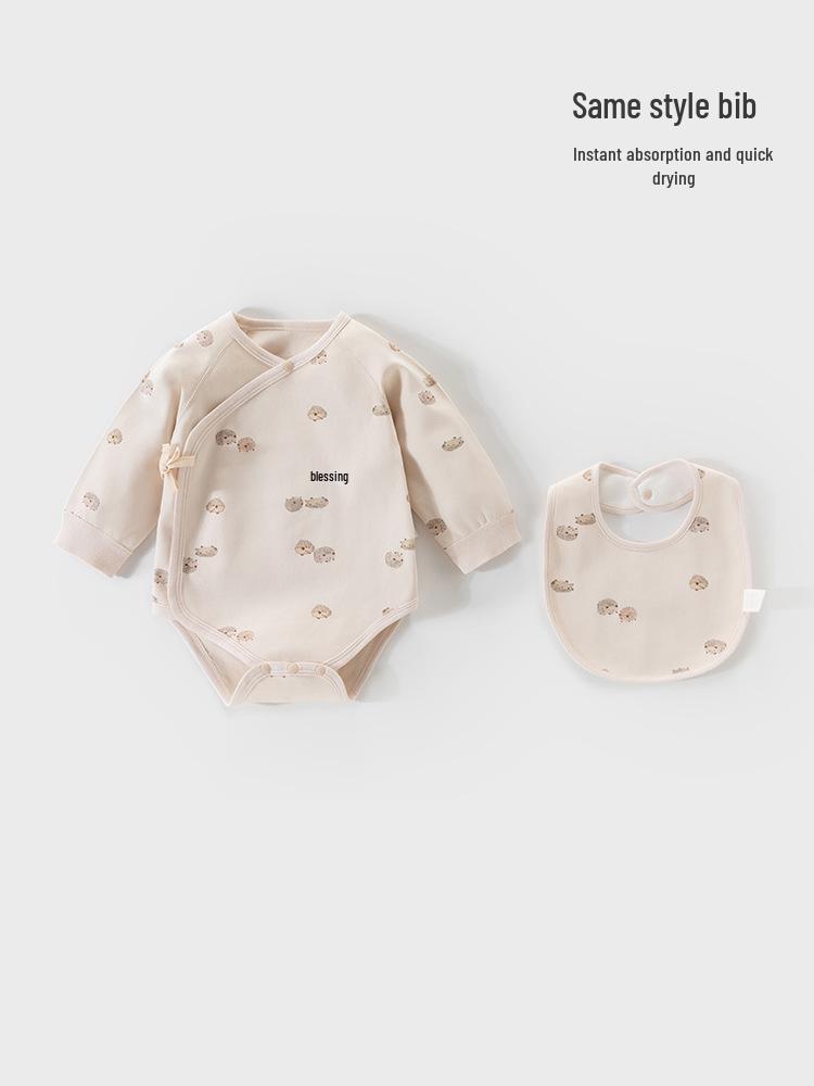 Newborn Unisex Cotton Long Sleeve Romper for Spring & Autumn