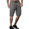 Men's Plus Size European & American Multi-Pocket Drawstring Sport & Work Shorts
