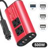 400W/500W/1500W Car inverter DC 12V to AC 220V converter, 3USB 2.0 and 1USB QC3.0 European standard socket