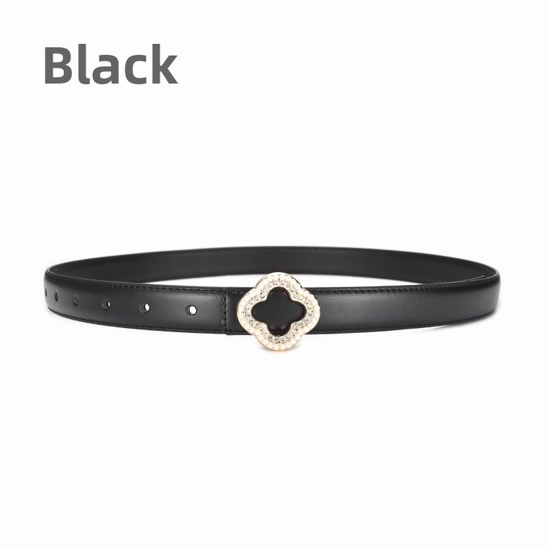 

Mei Mary Diamond buckle genuine leather two-layer cowhide belt women s decorative outwearmatchingjeans belt in stock 105cm