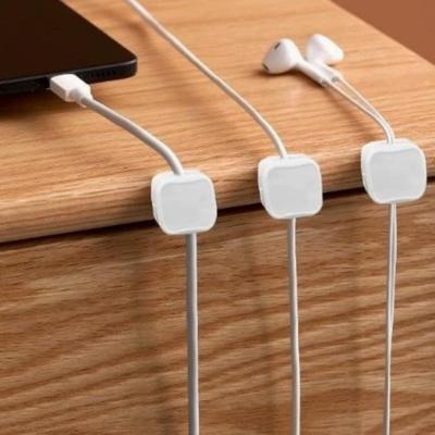 Magnetic Cable Clip Cable Holder Adhesive Wire Keeper Cord Cable Organizer For Home Office Under Desk Management