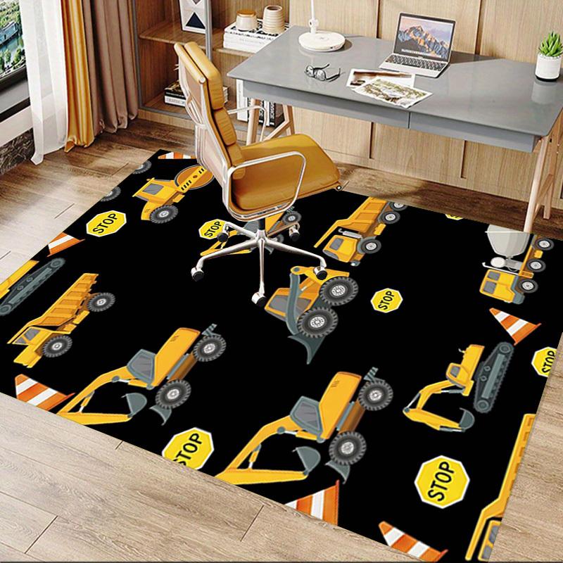 1PC construction vehicles stop signs Extra Large Non-Slip Floor carpet, Office, family, bedroom, Studio - Large Area RugJ0412