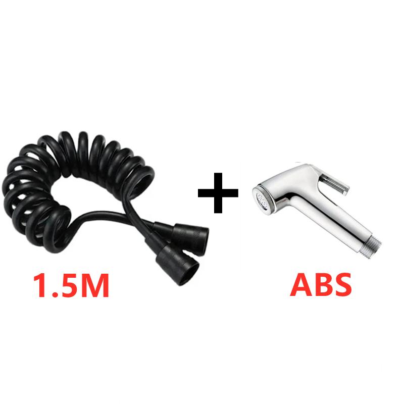 Dual Control Double Handle Stainless Steel Faucet 1 in 2 out Handheld Bidet Toilet Water Sprayer - Bathroom Accessory