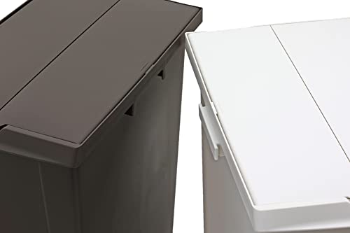 Captain Stag Pedal Pail #70, Double-Door, White, Made In Japan, UY-7058