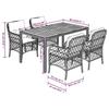 VidaXL Ensemble à Manger de Jardin avec Coussins 5 pcs, Table et Chaises de Patio, Meubles d'Extérieur Terrasse, Moderne, 3212044