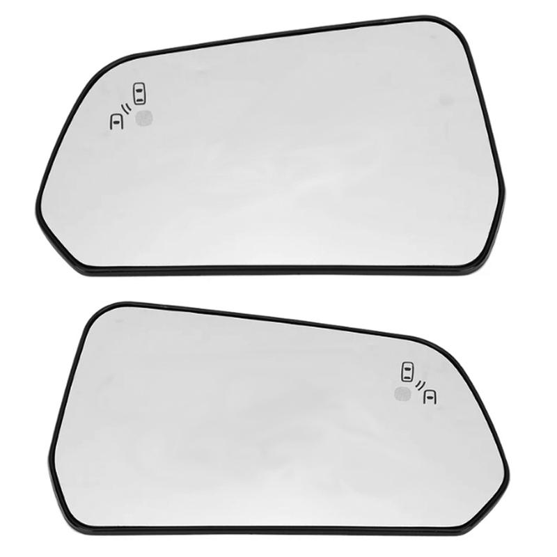 Side Heated Wing Mirror Glass Rearview Mirror Lens with Blindspot for Ford Mustang 2015 2016 2017 2018 -  Version