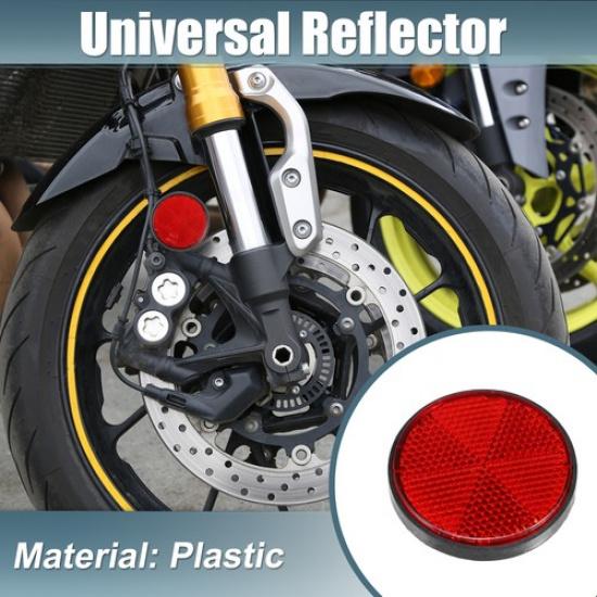 8 Pcs Round Rear Reflectors Screw On Safety Spoke Reflective Reflectors Red