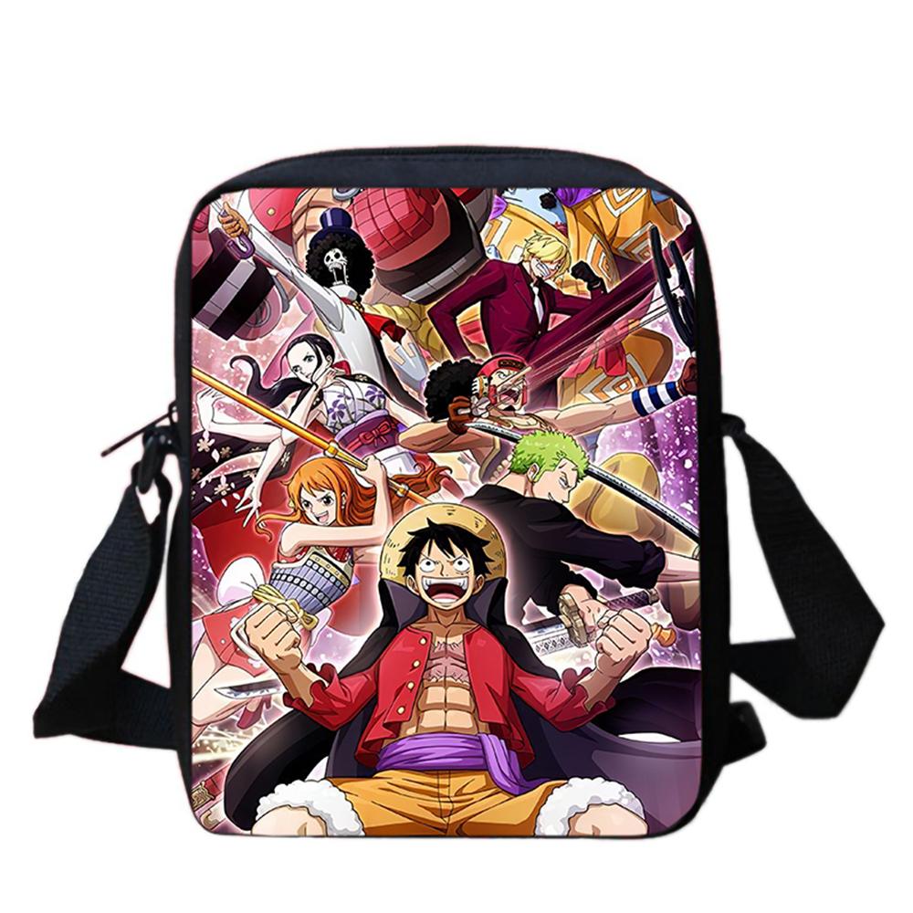 One Piece Cartoon Crossbody Bag Lightweight Adjustable Strap Casual Daily Bag Ideal Gifts For Boys Girls Bolsa Infantil Menina