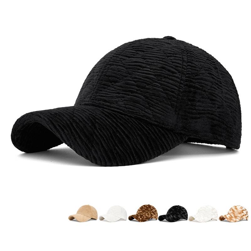 Autumn Winter Baseball Cap Women's Corduroy Cotton Warm Cap Sun Hat