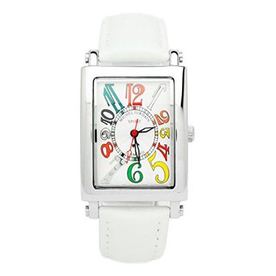 Michel Jurdain Women's Diamond Leather Sports Watch, White, SL-3000-6