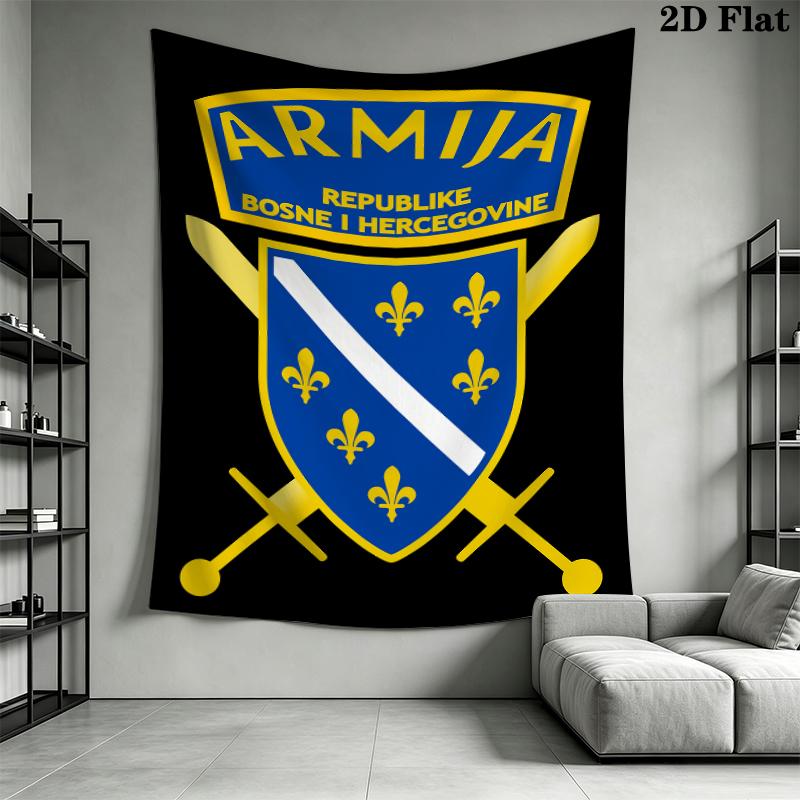 Bosnia and Herzegovina Wall Tapestry Aesthetic Wall Hanging Printed Fabric Blanket Decorative Tapestries for Bedroom Living Room Home Decor