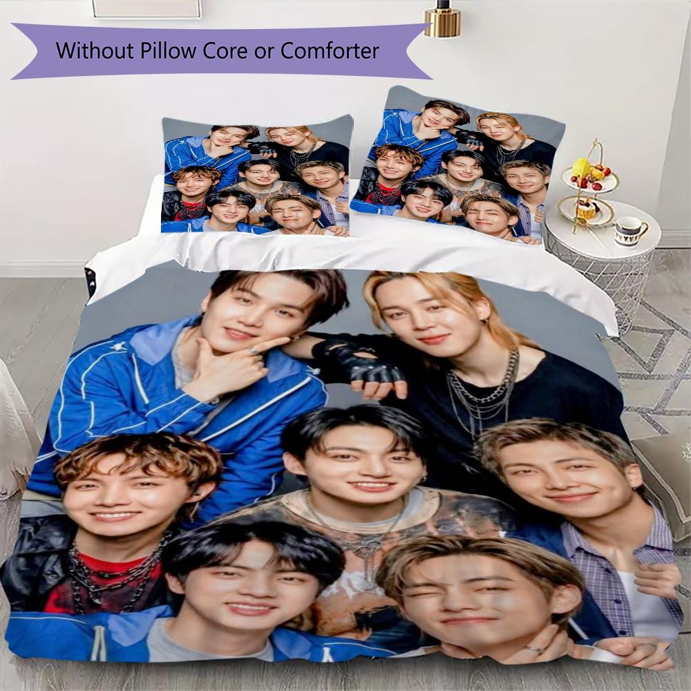 Bts Black Bedding Without Core 1 Duvet Cover 2 Pillowcase Without Core Duvet Cover And Pillowcase Bedding Set Christmas Birthday Gift