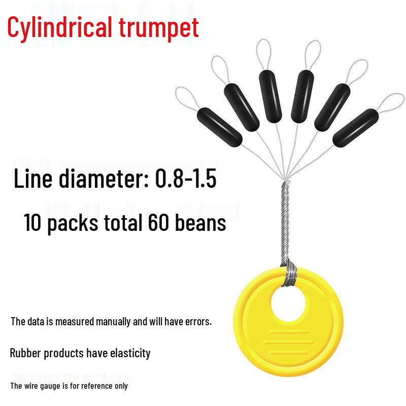 Olive-Shaped Silicone Fishing Beads - 100 Sets of Small Space-Saving Tackle Accessories