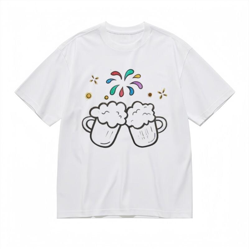 

Women s Trend Breathable Classic T-Shirt Cheers Celebration Colorful Sparkle Tee L