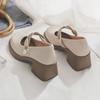 Mary Jane small leather shoes women's round head 2025 spring new Internet celebrity mid-heel shoes versatile thick heel shallow mouth platform shoes