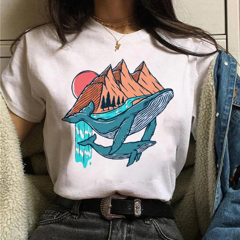 Forest Mountain Unisex T Shirt Fashion summer T-shirts Lady Tshirts Tee Y2K Tops Harajuku White Casual FeUnisex T Shirt girl