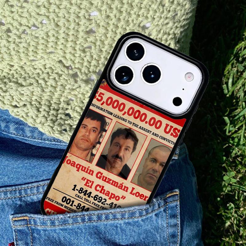 El Chapo phone case cover Compatible with for IPhone 17air 16e 15 14 13 12 11Pro Max 17 Air