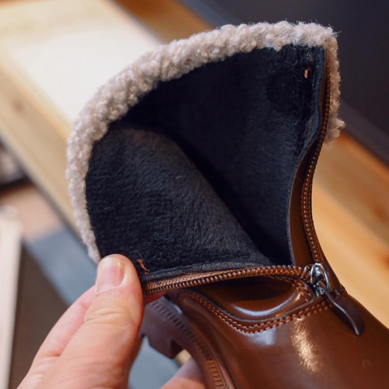 Children's Fashion Boots Fall Winter Padded Thickened Boys Girls Cotton Shoes Soft Non Slip Kids Boots