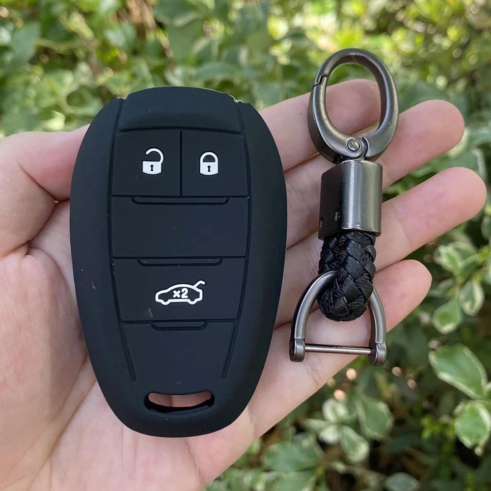 Rubber Car Key Fob Cover Silicone Protector Case Shell Holder for Alfa Romeo Stelvio Giulia Keyless Remote Key Chain Accessories