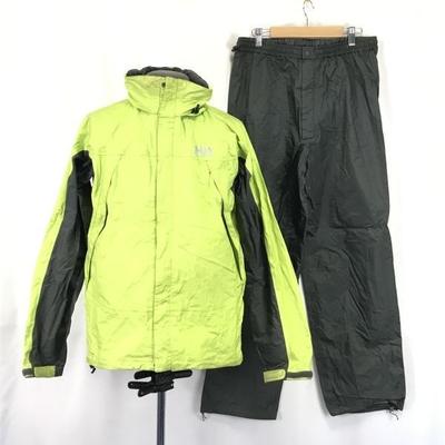 HELLY HANSEN Nylon Windbreaker Jacke & Hose Set Grün × Grau Herren L(GEBRAUCHT)