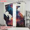 2pcs   Plane Printing Popular Curtain Panels Firefighter Versatile 100% Polyester (without Rod) All Seasons Ldeal for Bedroom