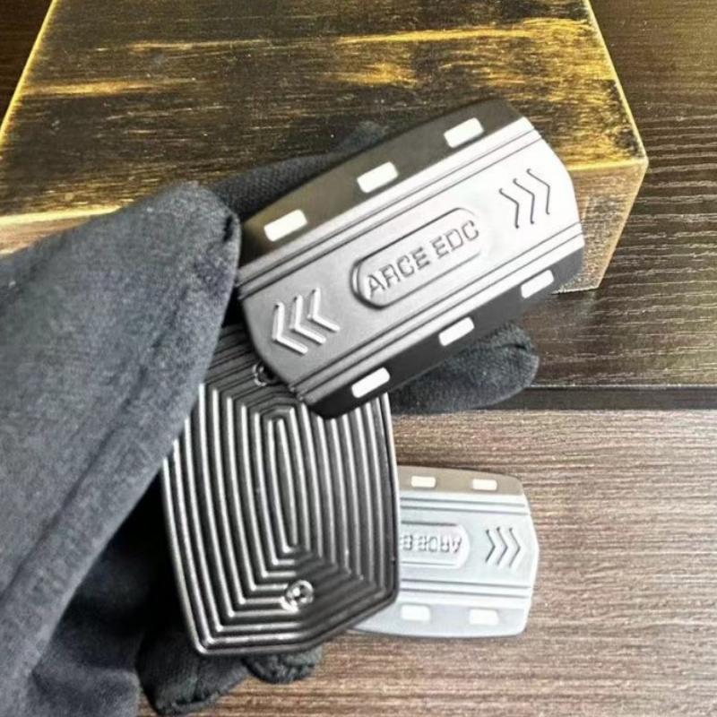 Luminous Magnetic Push Card Edc Metal Mechanical Slider Pushing Plate Coin Relieve Stress Ease Plaything Glowing  Antistresse Fidgeting