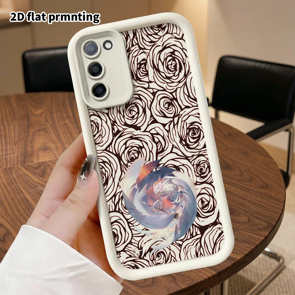 Phone Case: 2D Flat Samsung Galaxy A34 A35 M05 M06 S20 S22 S21 FE Plus 5G Protective Case, White-haired Girl, Christmas and Halloween Gift