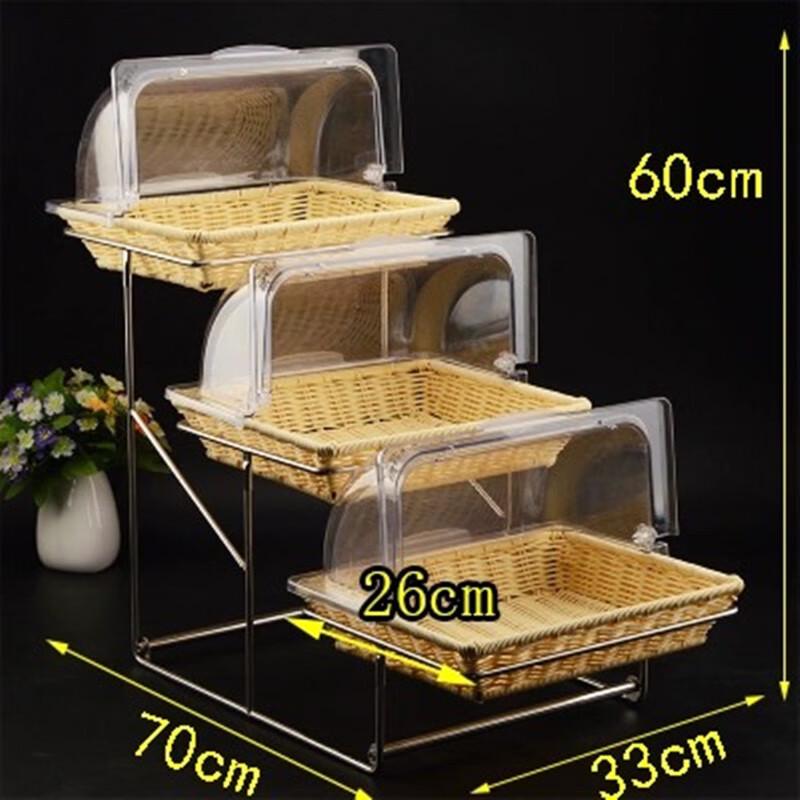 3-Tier Rectangular Acrylic Serving Tray with Stand