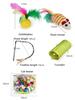Pet Toy Set: 21-Piece Cat Tunnel, Sisal Mouse, Rainbow Ball, Crinkle Paper, Cat Teaser Stick Combo