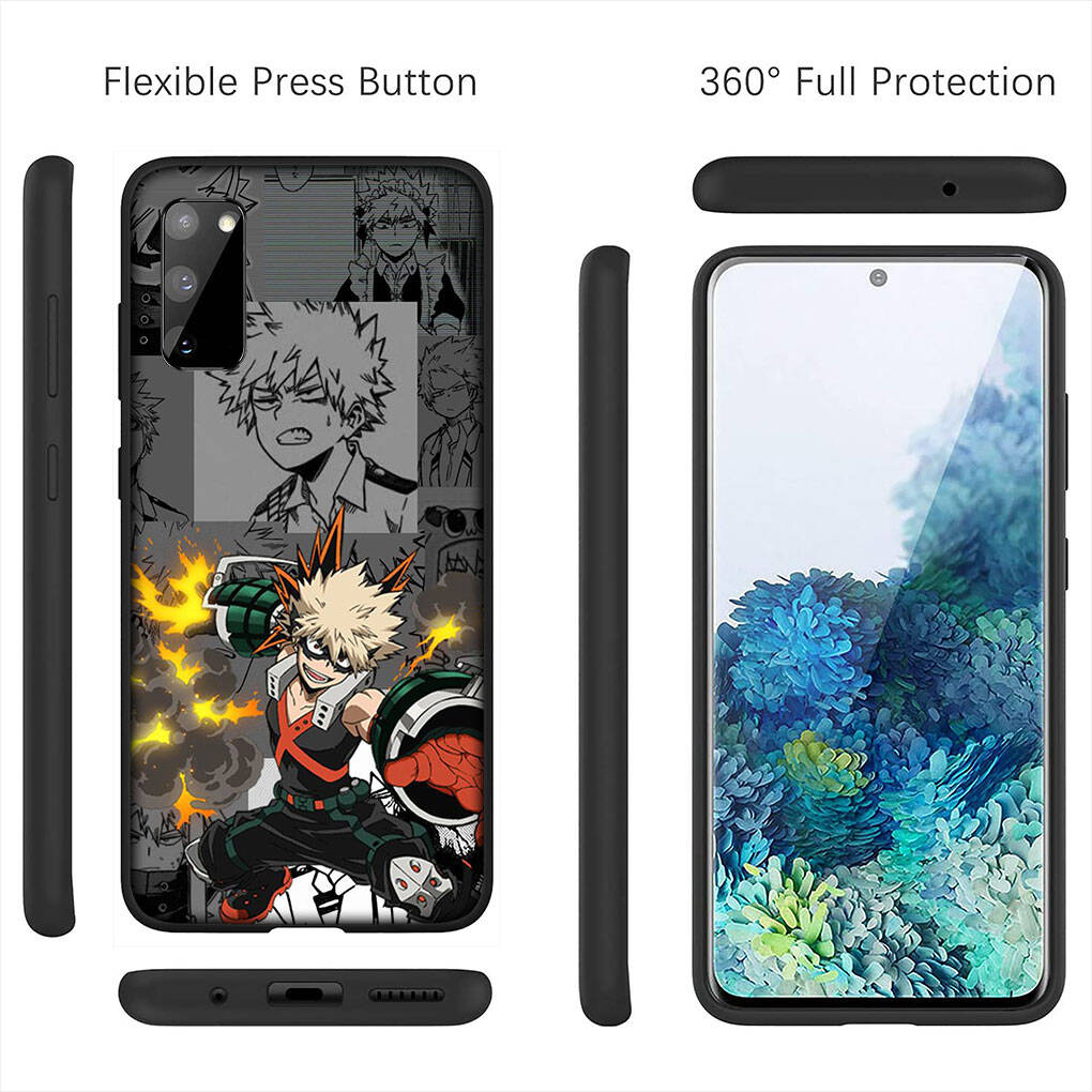 For iPhone 17 16 15 Xiaomi Poco Redmi Note 14 13 12 11 Pro Max Samsung Galaxy S25 S24 S23 OPPO Huawei Bakugou Katsuki BNHA My Hero Academia Phone Case