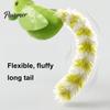 Soft Fabric Toys for Daily Play Simulated Bird Cat Toy with Built-in Bell And Wing, Plush Scratching Biting Long Tail Interactive Teaser, Boredom