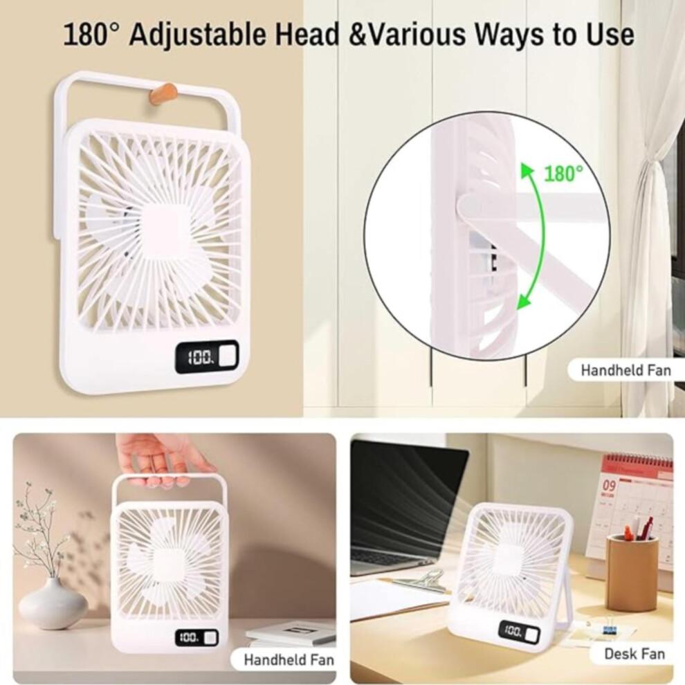 Miayilima Nouveau Ventilateur USB Ventilateur Manuel Mini Ventilateur Rechargeable Longue Durée Maison Silencieux Super Puissant Pliant Ventilateur Électrique de Bureau Cadeaux