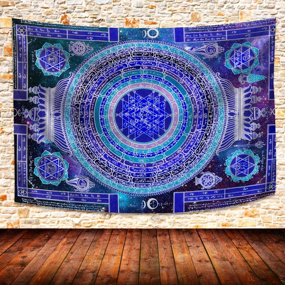 Tapestry uhometap mandala hippie Sri Yantra 75x100