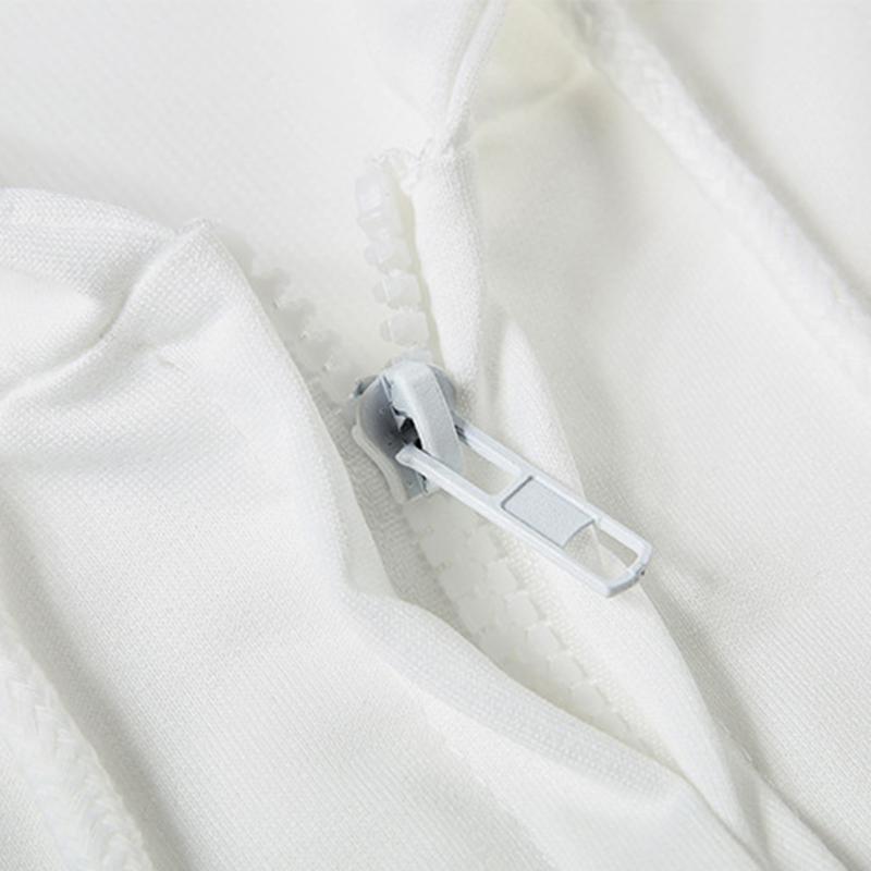 Letter Embroidered Hooded Pocket Loose Casual Sweatshirt Cardigan Jacket