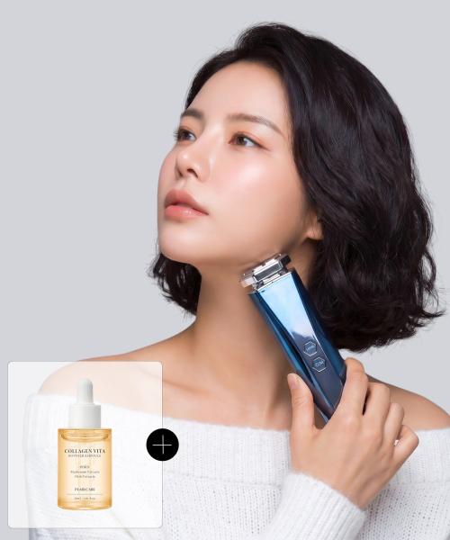 Appareil de Beauté PearlCare Masseur Facial Haute Fréquence Appareil de Soin de la Peau Refroidissement Bleu Profond Galvanique