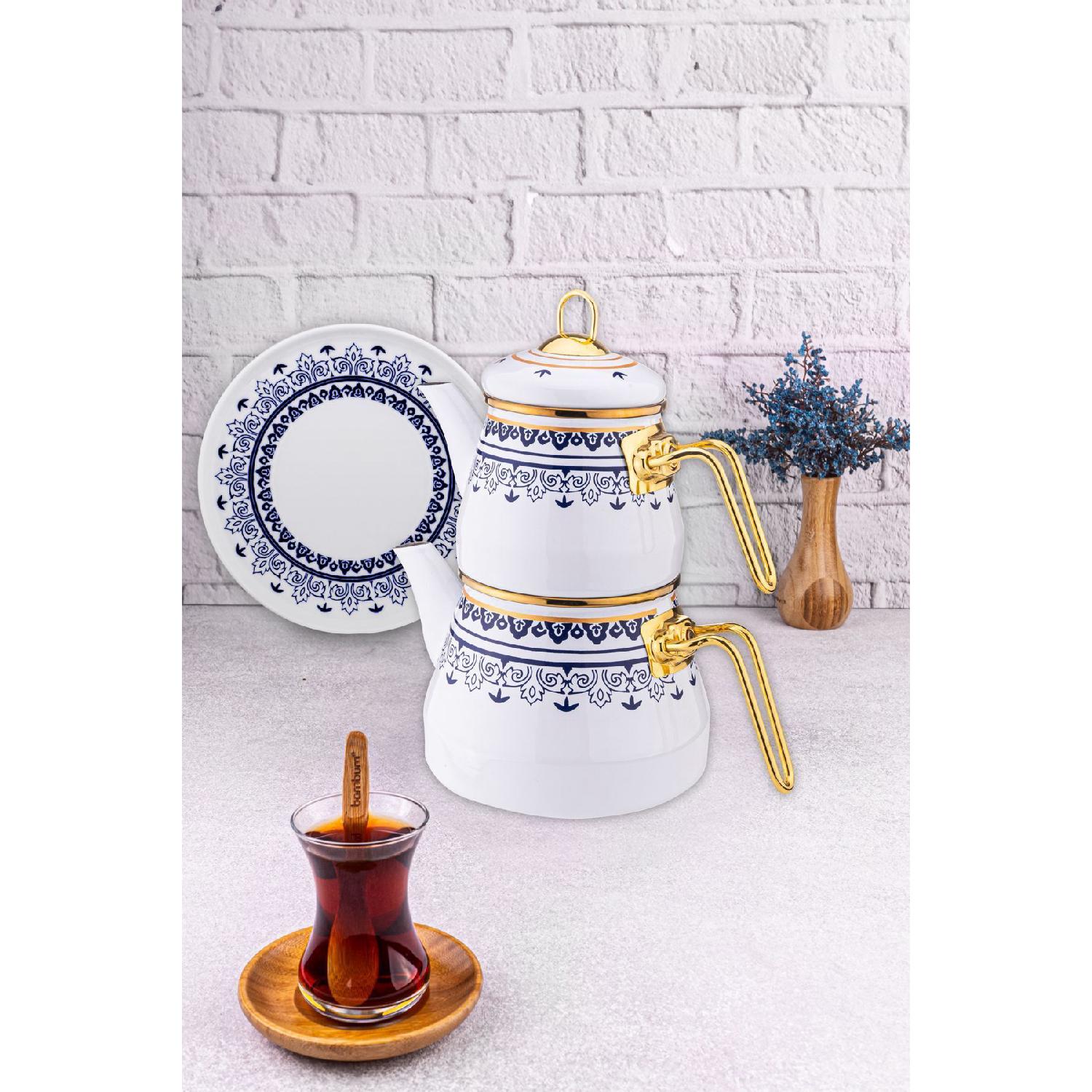 

Lara - Patterned Teapot Set Maku белый