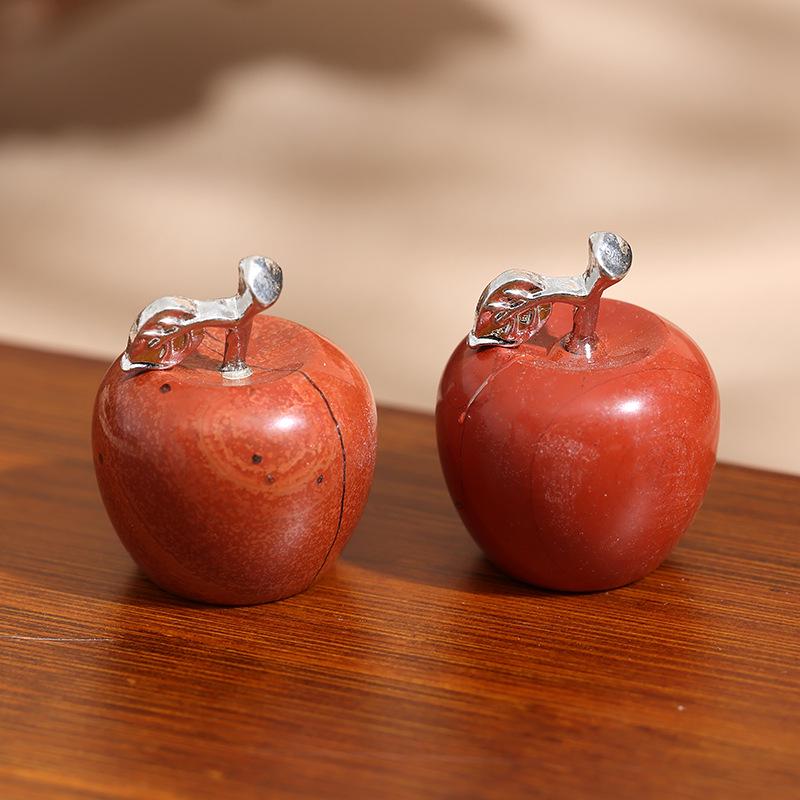 Multicolor Natural Crystal Jade Apple Ornaments - 12 Colors Christmas Gift