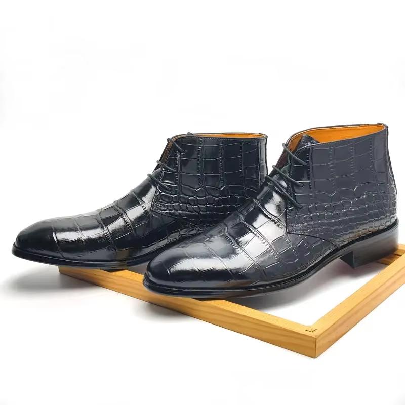 Fashion High Quality Party Boots for Men Winter Leather Shoes Cowhide Leather Boot Fashion Protective and Comfortable Casual Footwear