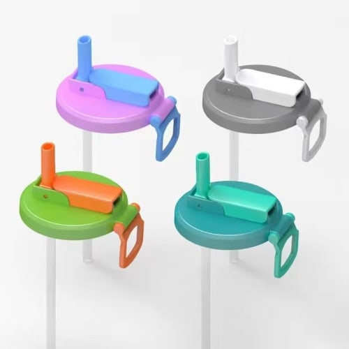 4-Piece Silicone Can Caps with Straws | Strong Airtight Design, Portable, Reusable | Compatible with Soda, Beer, and Juice | Available In a Variety of