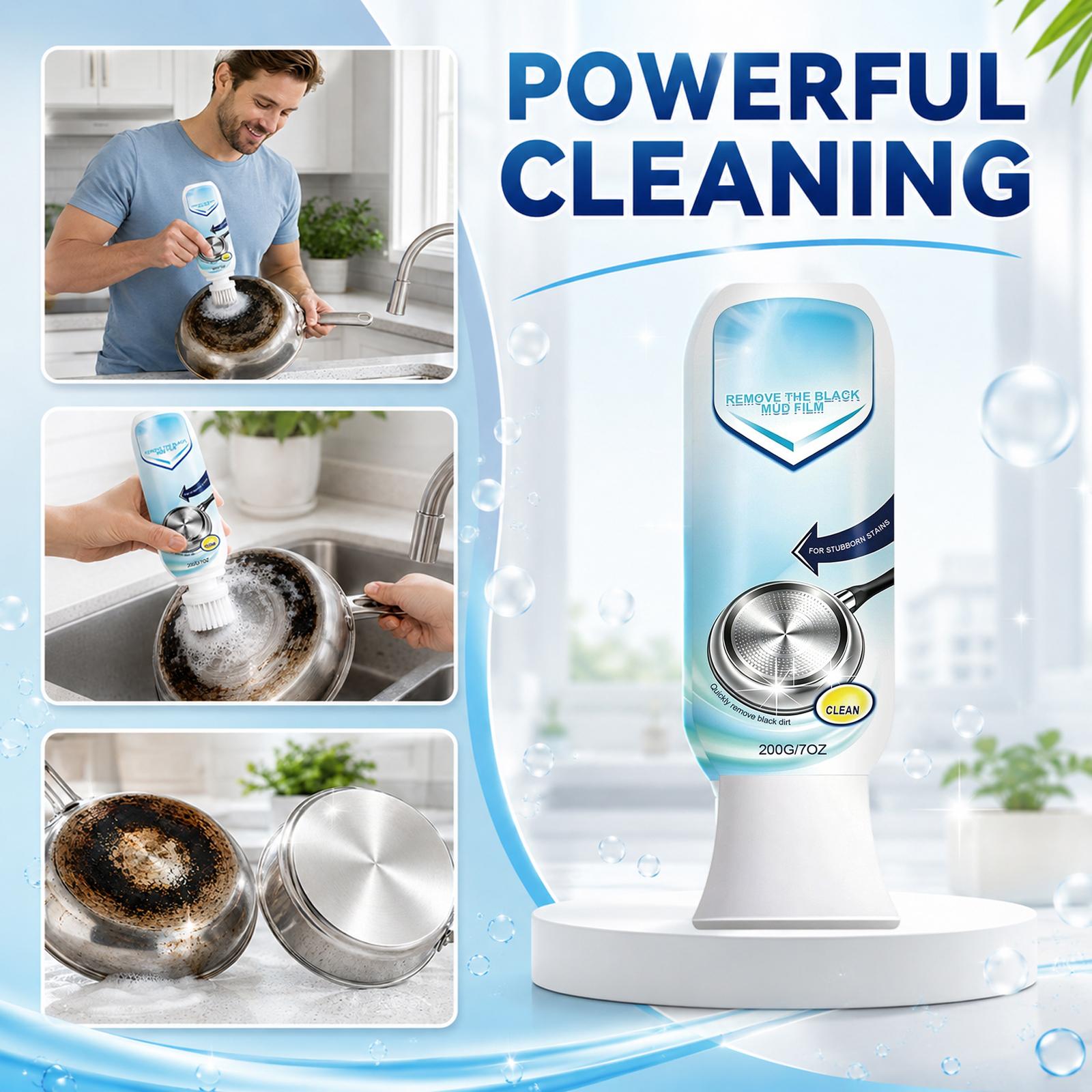 Heavy-Duty Multi-Purpose Stainless Pot Bottom Cleaner for - Removal One Size
