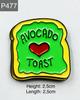 New Enamel Pin with Saying Avocado Toast Heart Fun Cool Funny Metal Pin Gift Birthday 1 Piece