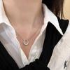Titanium Steel Non-fading U-shaped Pendant Necklace 2023 New Women's Light Luxury Niche High-end Clavicle Chain Accessories Wei