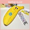 Banana Pencil Case Plush Storage Bag Large Capacity Creative Gift For Students